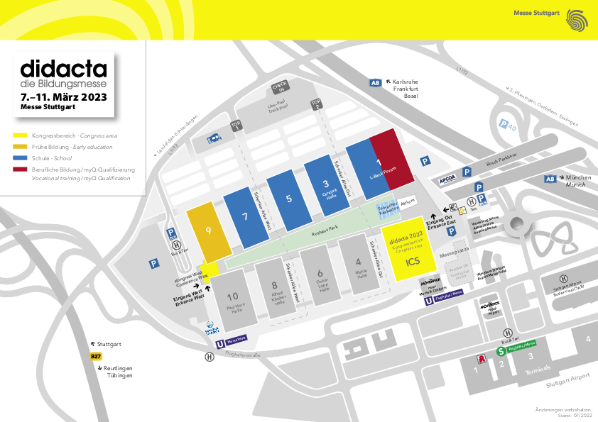 didacta Hallenplan Messe Stuttgart