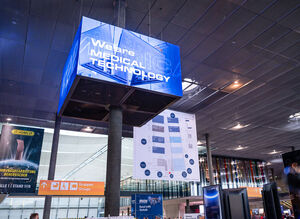 Innerhalb des ICS der Messe Stuttgart gibt es verschiedene Möglichkeiten Werbung auszuspielen.