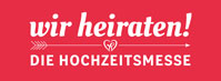 Logo der Hochzeitsmesse wir heiraten! mit einem Link zu der Webseite
