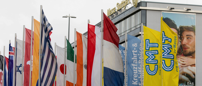 flags at CMT in Stuttgart