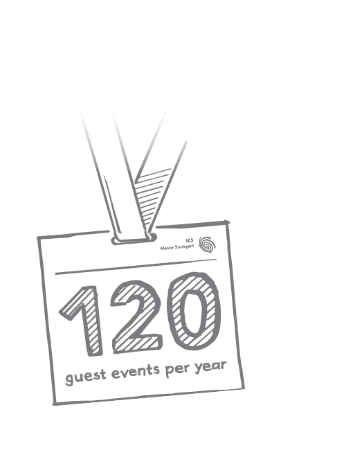 120 guest events per year