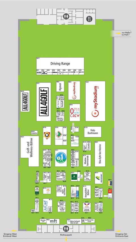Golf- & WellnessReisen - Hallenplan  Messe Stuttgart