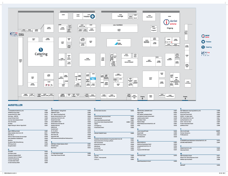 infotage FACHDENTAL Frankfurt Hallenplan 2023 Messe Frankfurt