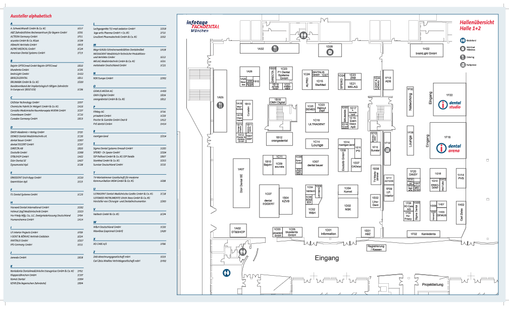 infotage FACHDENTAL München Hallenplan 2024 Messe München