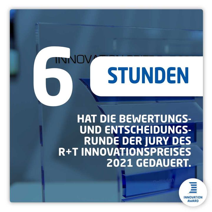 Did you know that the jury took a total of six hours to evaluate and select the nominees for the R+T Innovation Award 2021? The evaluation and decision-making process works like this: All members of the preliminary jury were able to view and evaluate a...