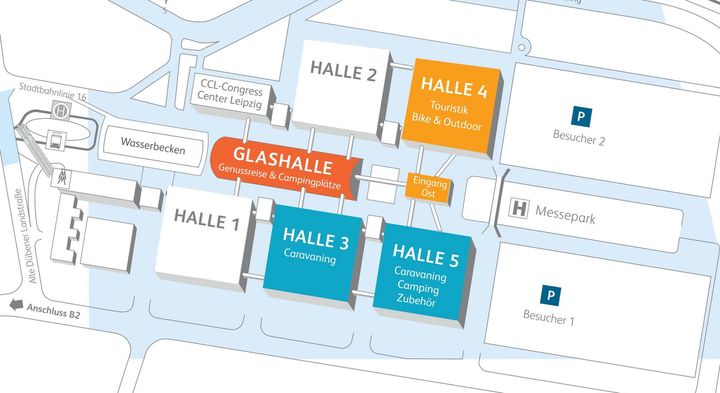 Bald ist es soweit... Am Mittwoch öffnet die Touristik & Caravaning 2021 ihre Tore!?
Um euch auf dem Messegelände zurecht zu finden, lohnt es sich auf jeden Fall einen Blick auf den Hallenplan zu werfen. Wir freuen uns auf euch!