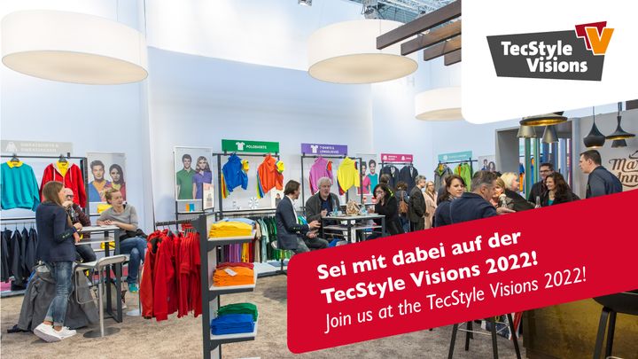Sei dabei wenn es am 31. März 2022 heißt: Herzlich willkommen zur #TecStyleVisions - Europas Leitmesse für Textilveredlung und Promotion. Sichert euch heute noch euer Ticket unter http://ow.ly/mheY50HCLL8